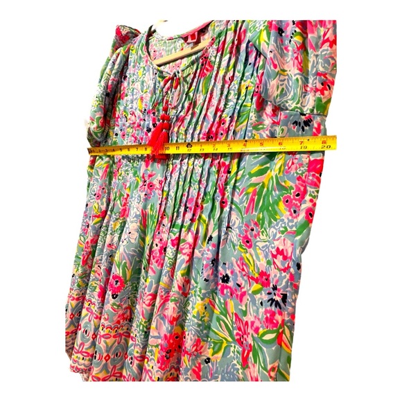 Lilly Pulitzer Women’s Marilina Tunic Top Alligator Isles Large 3/4 Sleeve - Picture 6 of 9